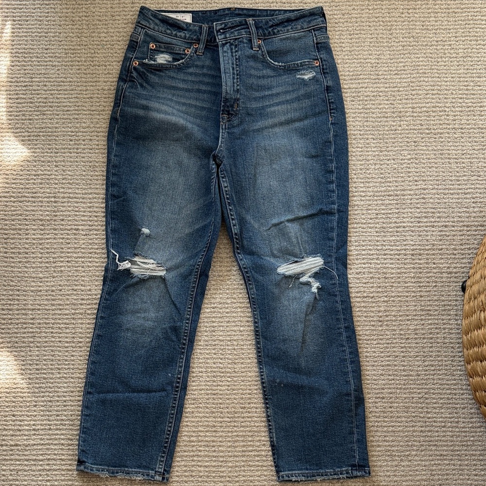 GAP Distressed High Waisted Boyfriend Jeans